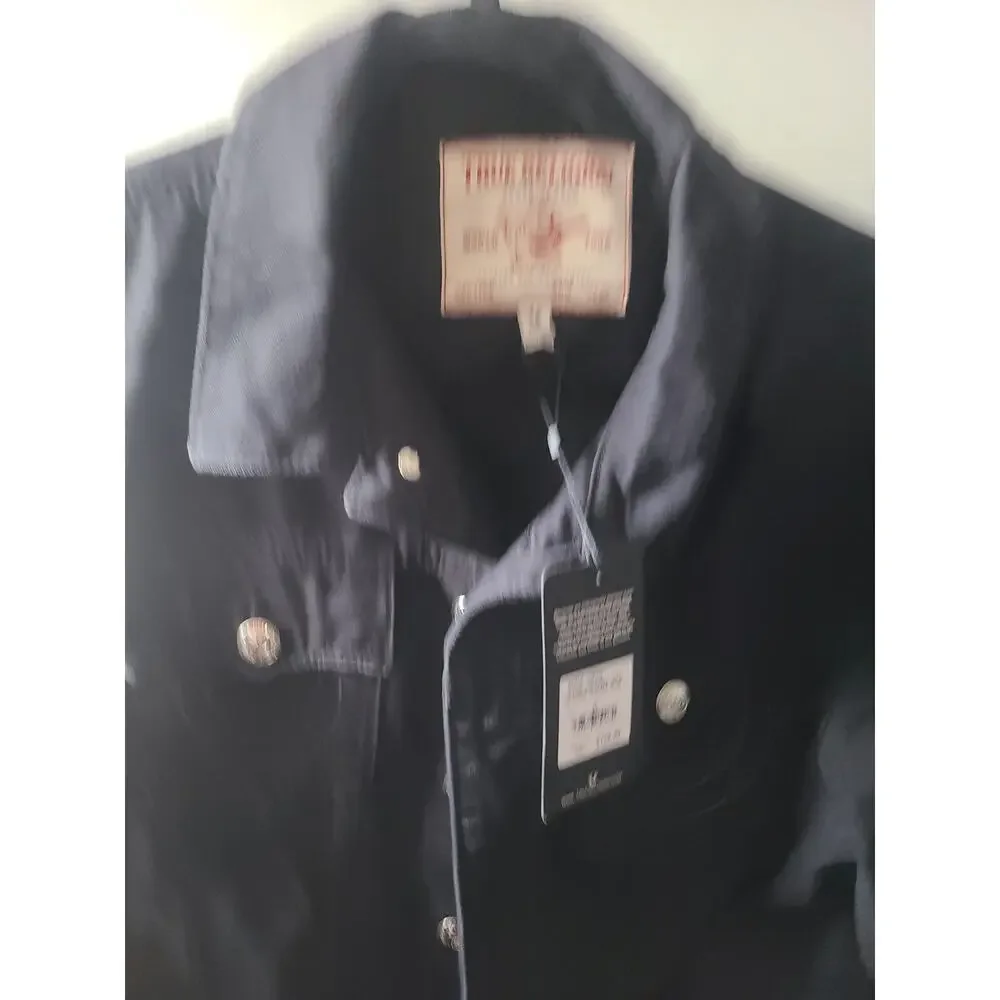 True Religion Black Denim Trucker Jacket – New With Tags